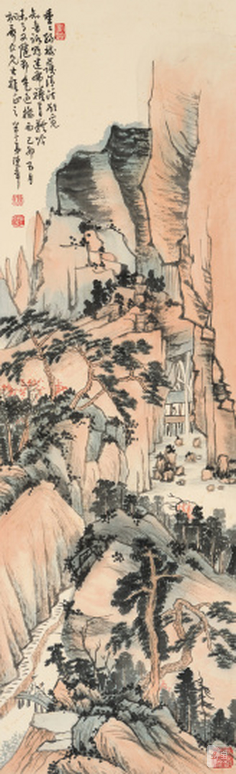 陈半丁 1876-1970 溪山消夏 - 图1